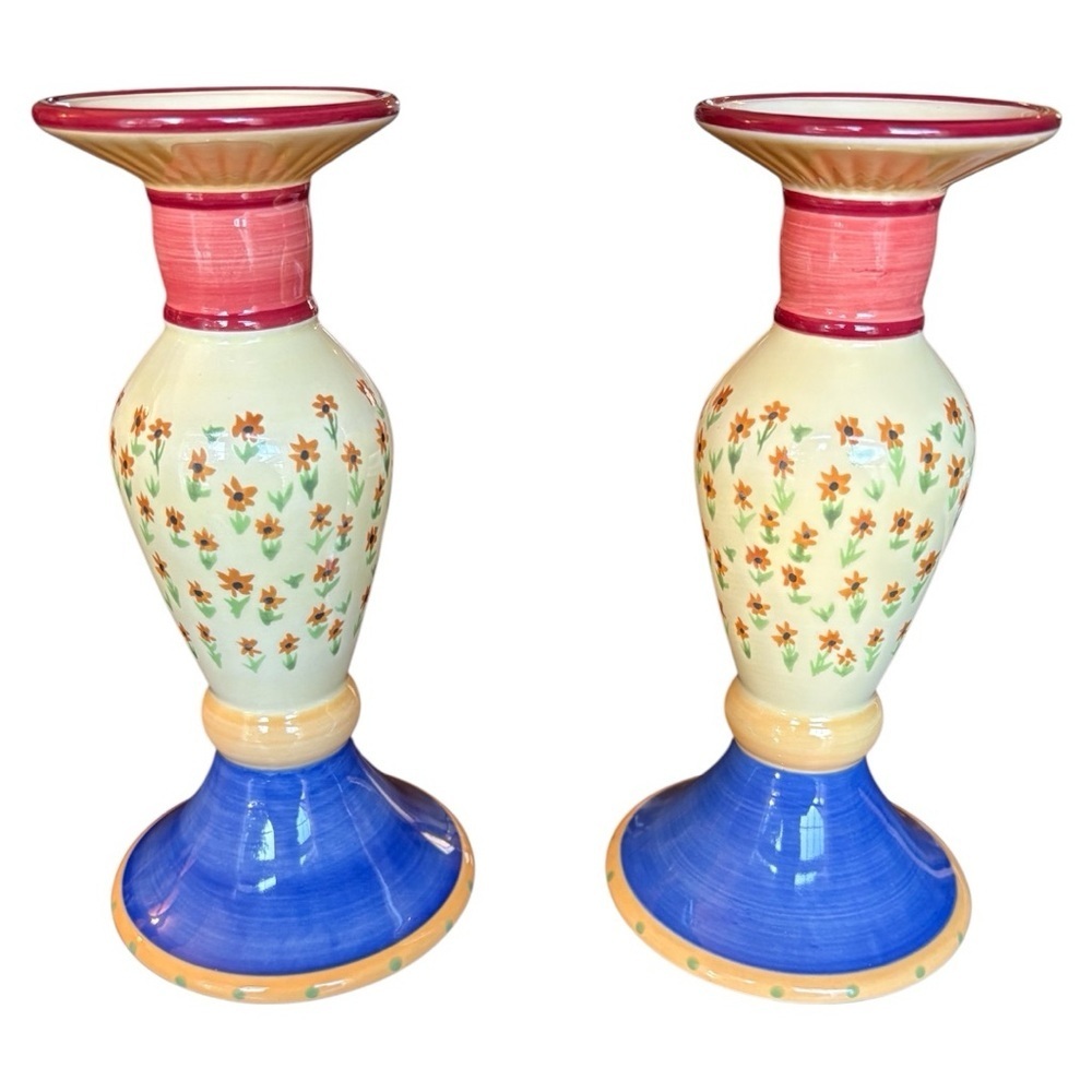 Hard to Find Vintage Pfaltzgraff Pistoulet Candle Holders (set of 2) - Picture 4 of 11